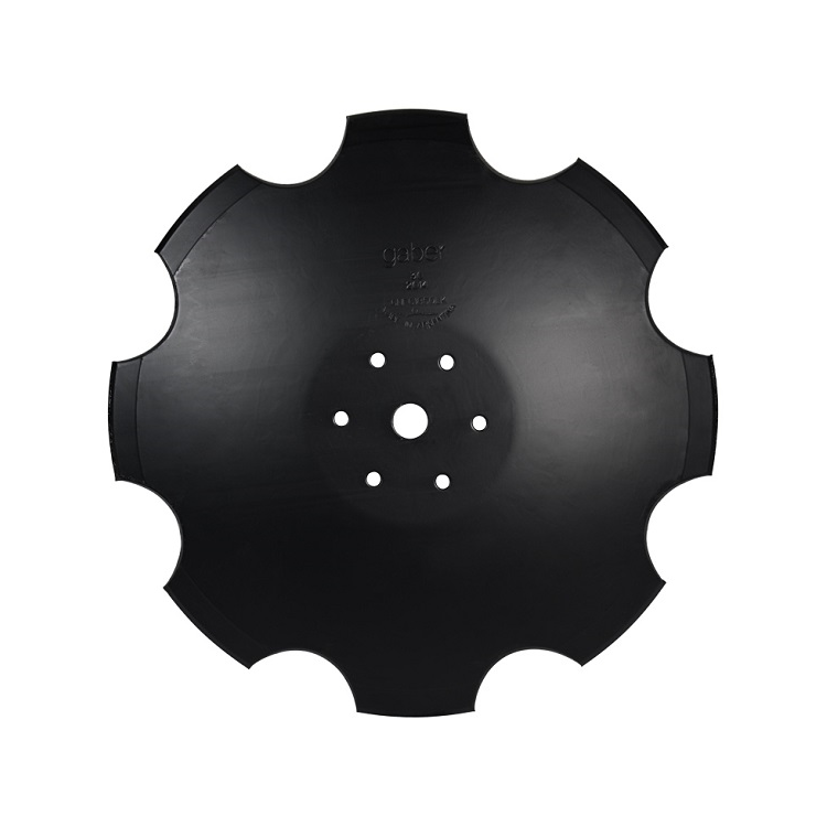 Notched Flat Center Disc Blade, 18" x 5.0mm, to fit 6 Bolt Lemken